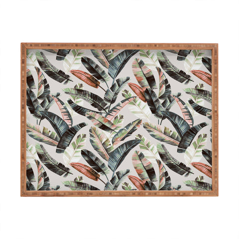 Marta Barragan Camarasa Winter palm trees Rectangular Tray