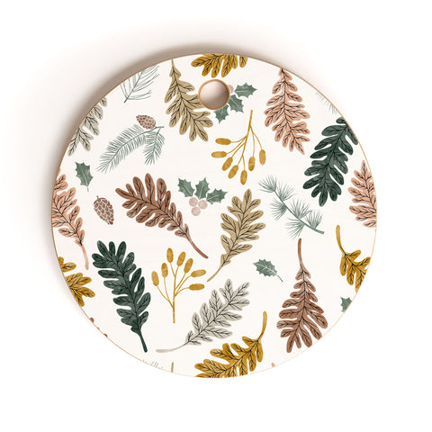 Marta Barragan Camarasa Winter season meadow II Cutting Board Round