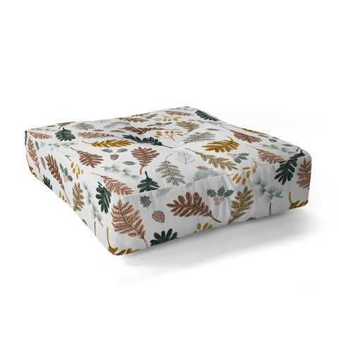 Marta Barragan Camarasa Winter season meadow II Floor Pillow Square