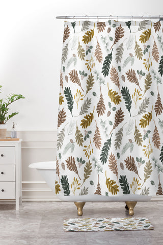 Marta Barragan Camarasa Winter season meadow II Shower Curtain And Mat