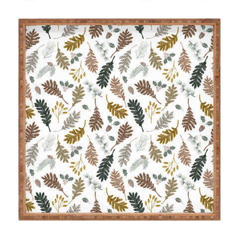 Marta Barragan Camarasa Winter season meadow II Square Tray