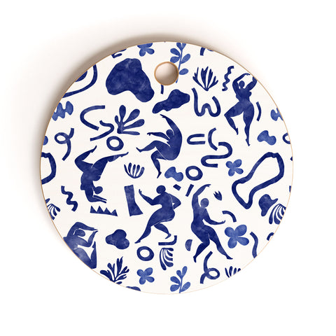 Marta Barragan Camarasa Women dance nature Cutting Board Round