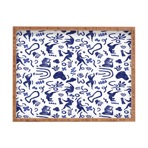 Marta Barragan Camarasa Women dance nature Rectangular Tray