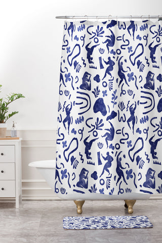 Marta Barragan Camarasa Women dance nature Shower Curtain And Mat