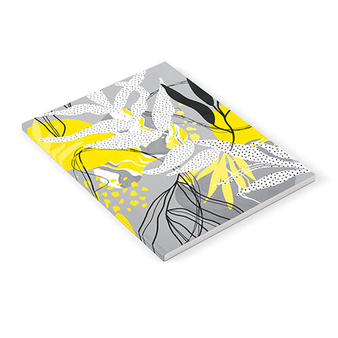 Marta Barragan Camarasa Yellow gray tropical abstract Notebook