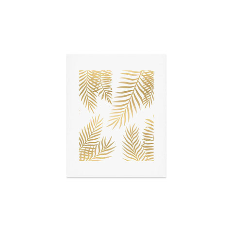 Marta Olga Klara Gold palm leaves Art Print