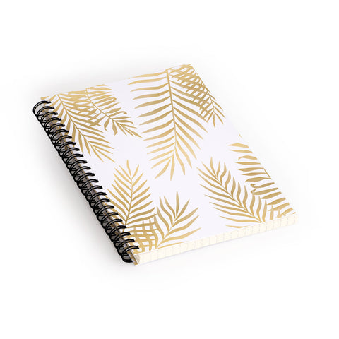 Marta Olga Klara Gold palm leaves Spiral Notebook