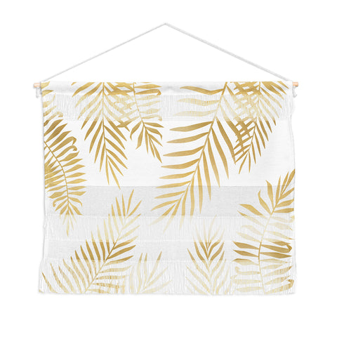 Marta Olga Klara Gold palm leaves Wall Hanging Landscape
