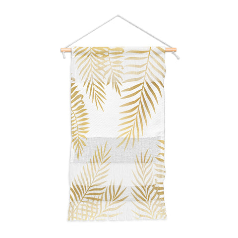 Marta Olga Klara Gold palm leaves Wall Hanging Portrait
