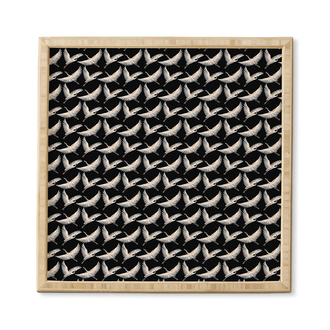 Marta Olga Klara japanese cranes pattern Framed Wall Art