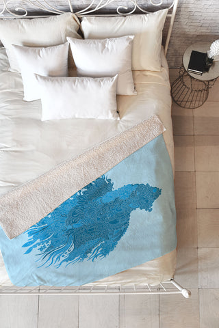 Martin Bunyi Beta Blue Fleece Throw Blanket