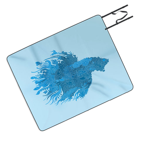 Martin Bunyi Beta Blue Picnic Blanket