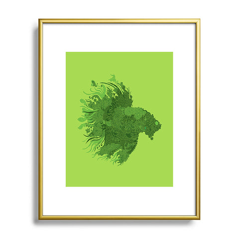 Martin Bunyi Beta Green Metal Framed Art Print