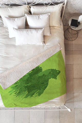 Martin Bunyi Beta Green Fleece Throw Blanket