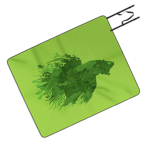 Martin Bunyi Beta Green Picnic Blanket