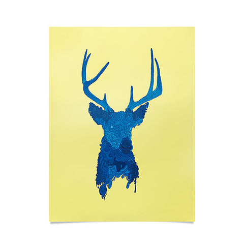 Martin Bunyi Deerhead Yellow Poster