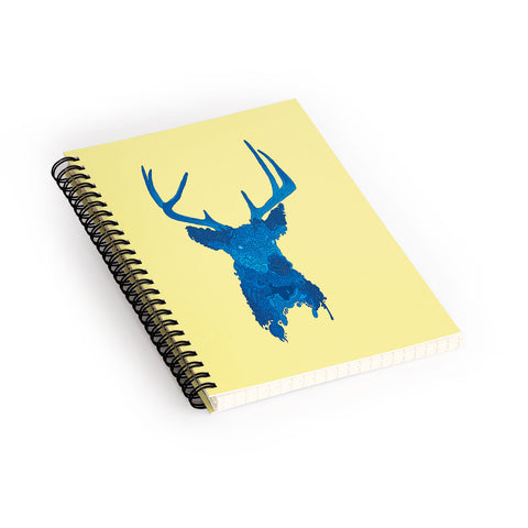 Martin Bunyi Deerhead Yellow Spiral Notebook