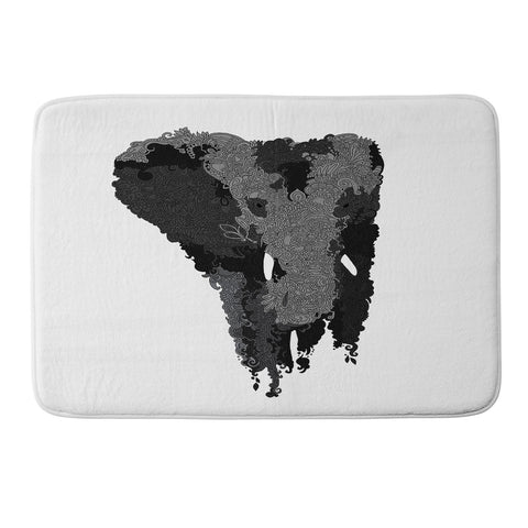 Martin Bunyi Elephant Gray Memory Foam Bath Mat