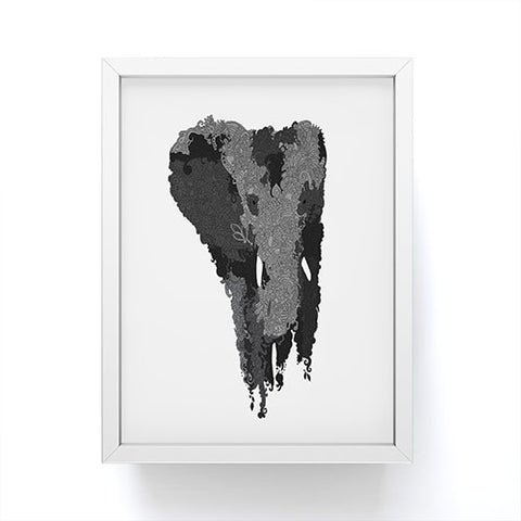 Martin Bunyi Elephant Gray Framed Mini Art Print