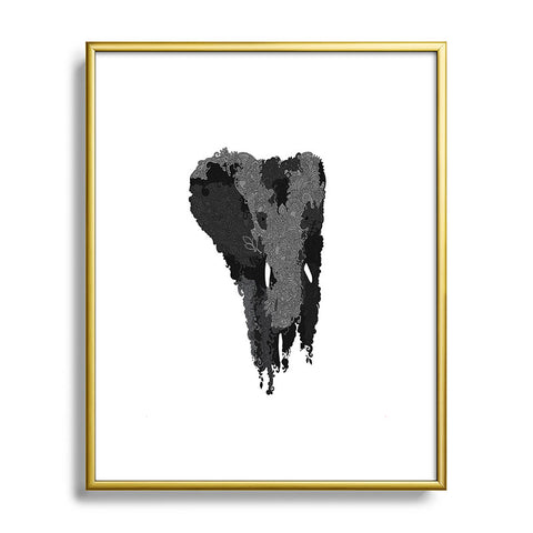 Martin Bunyi Elephant Gray Metal Framed Art Print