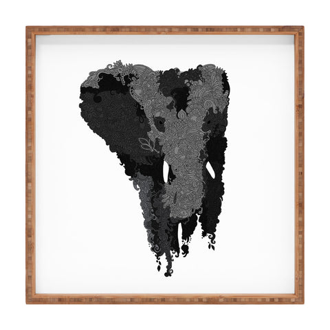 Martin Bunyi Elephant Gray Square Tray