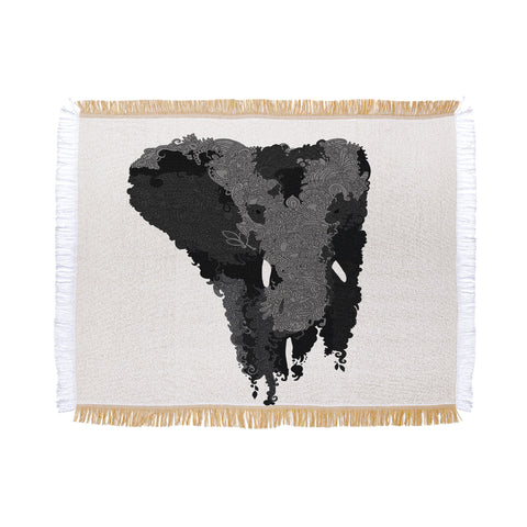 Martin Bunyi Elephant Gray Throw Blanket