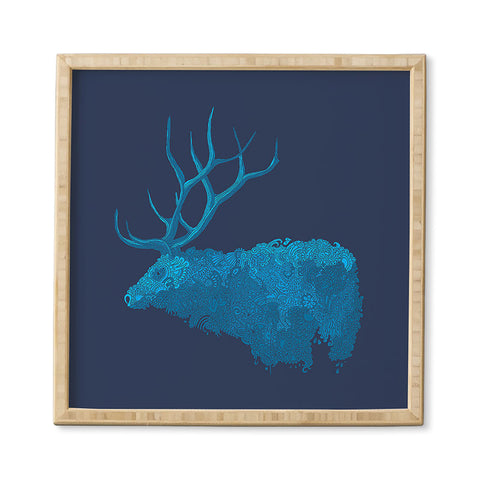 Martin Bunyi Elk Blue Framed Wall Art