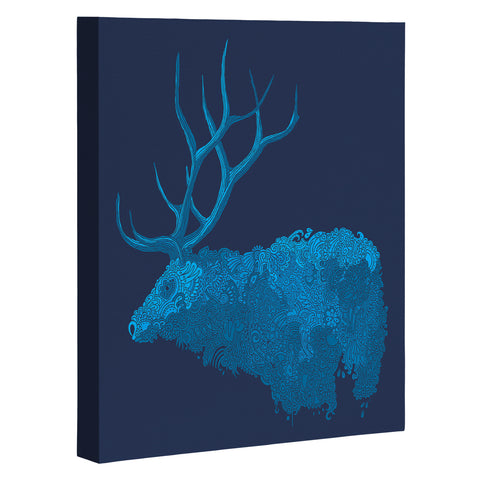 Martin Bunyi Elk Blue Art Canvas