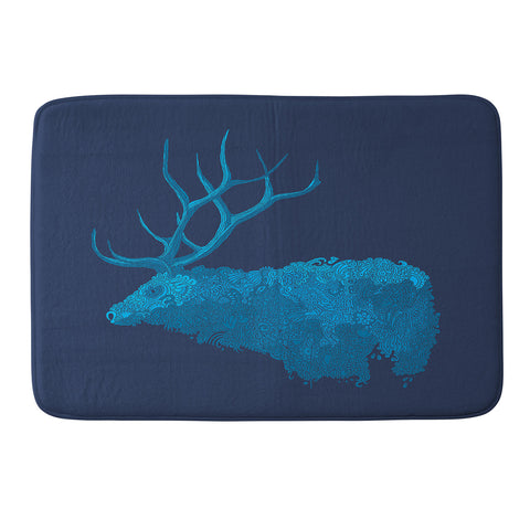 Martin Bunyi Elk Blue Memory Foam Bath Mat