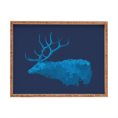 Martin Bunyi Elk Blue Rectangular Tray