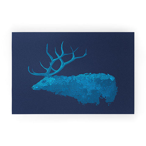 Martin Bunyi Elk Blue Welcome Mat