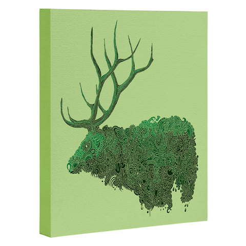 Martin Bunyi Elk Green Art Canvas