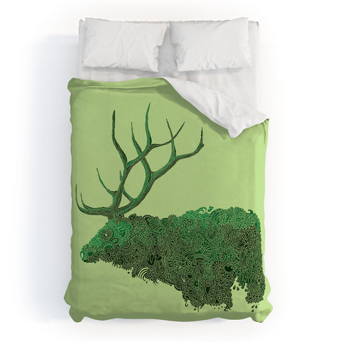 Martin Bunyi Elk Green Duvet Cover