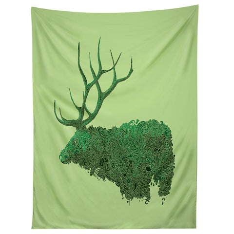 Martin Bunyi Elk Green Tapestry