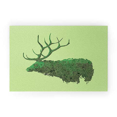 Martin Bunyi Elk Green Welcome Mat