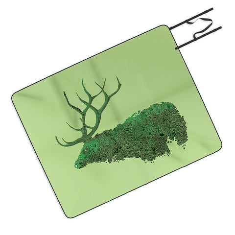 Martin Bunyi Elk Green Picnic Blanket