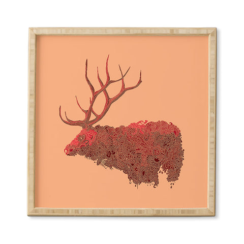 Martin Bunyi Elk Red Framed Wall Art