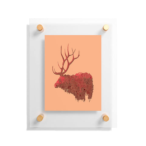 Martin Bunyi Elk Red Floating Acrylic Print