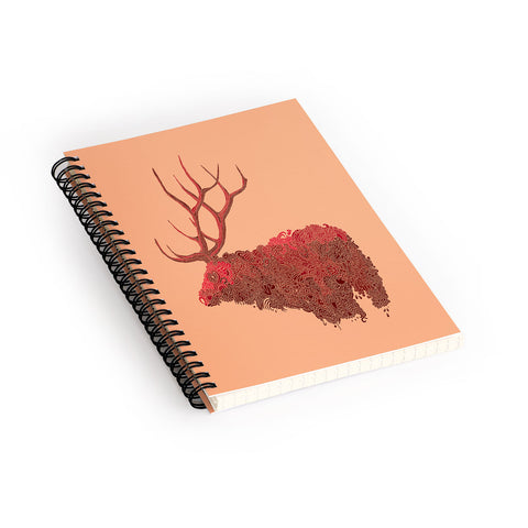 Martin Bunyi Elk Red Spiral Notebook