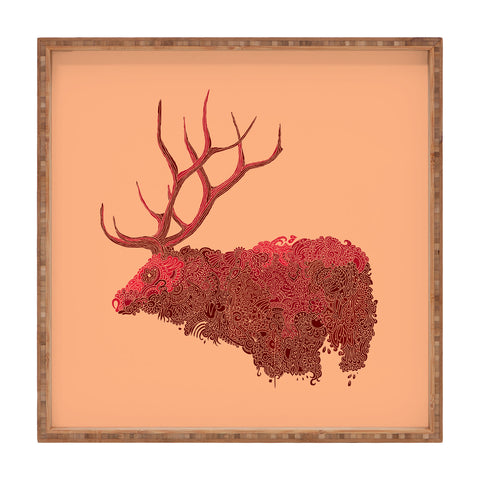 Martin Bunyi Elk Red Square Tray