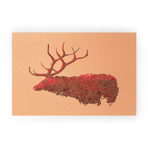 Martin Bunyi Elk Red Welcome Mat