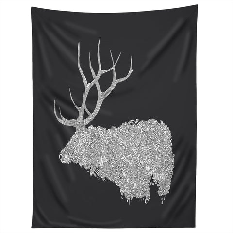 Martin Bunyi Elk White Tapestry