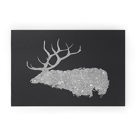 Martin Bunyi Elk White Welcome Mat