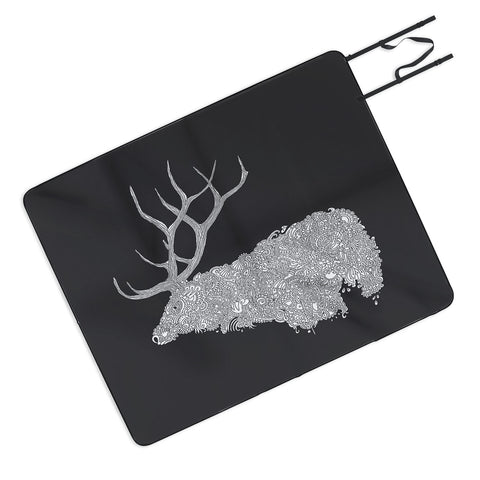 Martin Bunyi Elk White Picnic Blanket