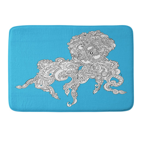 Martin Bunyi Octopus Blue Memory Foam Bath Mat