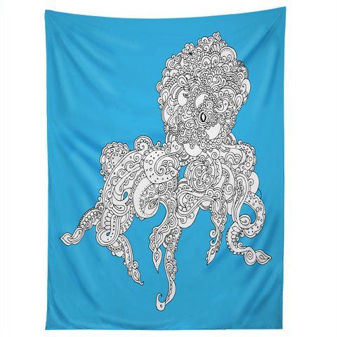 Martin Bunyi Octopus Blue Tapestry