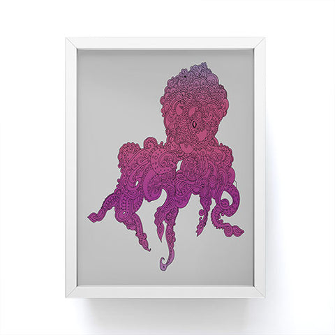 Martin Bunyi Octopus Purple Framed Mini Art Print
