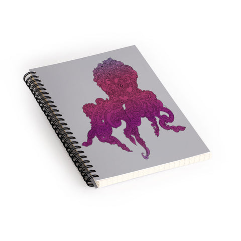 Martin Bunyi Octopus Purple Spiral Notebook