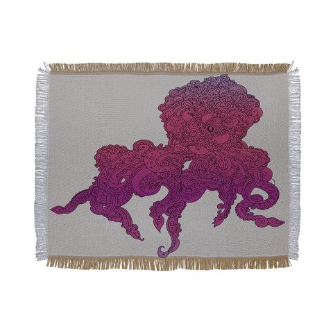 Martin Bunyi Octopus Purple Throw Blanket