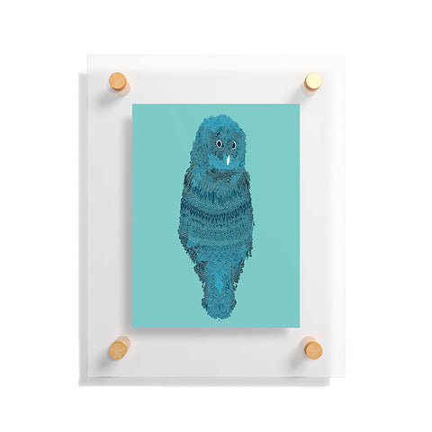 Martin Bunyi Owl Blue Floating Acrylic Print